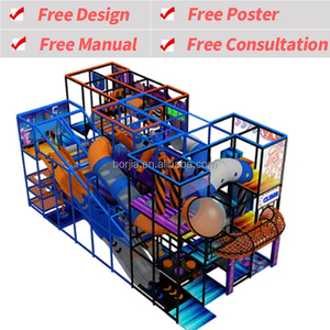Tùy chỉnh sân chơi trong nhà thiết bị với Đại Dương chủ đề nghịch ngợm mềm bọt chơi khu vực có tính năng bóng hồ bơi và Slide để bán - Product Image 2