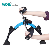 Vélo d'exercice pliable portable en acier inoxydable MEDIGE pour la rééducation des personnes âgées, musculation des jambes et des bras