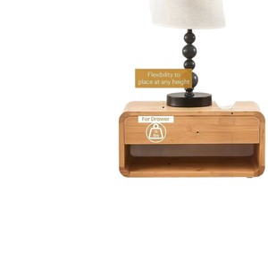 Solid Wood Floating Nightstand With <b>Drawer</b> Bedroom Storage Cabinet <b>Small</b> Bedside Table Multipurpose Portable - Product Image 1