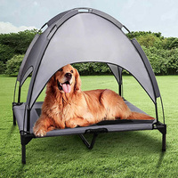 Lit de chien surélevé avec auvent amovible, respirant et imperméable, idéal pour le camping et la plage