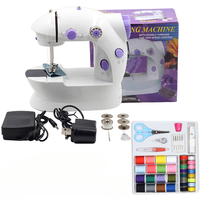 Máquina de Coser Portátil Mini para Principiantes, Máquina de Coser Manual Portátil para el Hogar con Luz, Reparaciones Rápidas, Trabajos de Aguja