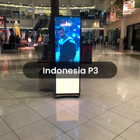 Складной LED-дисплей-постер с откидным экраном, защита от влаги P1.8/P2.5, портативный, быстрая установка, высокая частота обновления
