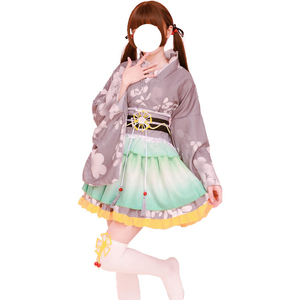 Costume de cosplay de scène de mode, robe kimono traditionnelle japonaise, anime Lovelive, Love Live pour femmes et filles, ensemble de robe - Product Image 2