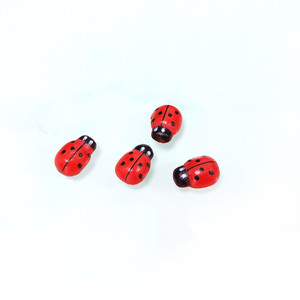 Mignonne 14mm rouge coccinelle 3D Mini AB Nail Art décoration Animal motif résine ongles breloques pour manucure et papillon - Product Image 6
