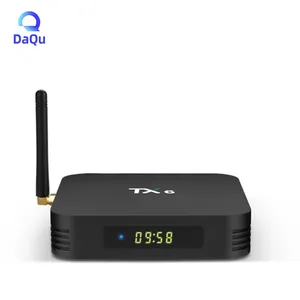 Tanix — boîtier smart TV TX6 Allwinner H6, 4 go RAM/32 go ROM, décodeur connecté avec Wifi double bande, affichage LED et affichage de la temps, fonctionne avec souris Air Mouse