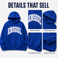 Sweat-shirt à capuche surdimensionné personnalisé pour homme, avec imprimé lettres, en molleton épais double couche, style streetwear