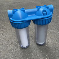 LEVAO Système de purification d'eau en 2 étapes pour cartouches de 10 pouces Système de filtration d'eau en 2 étapes pour toute la maison