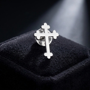Venta Directa de Fábrica en China, Artesanías Metálicas, Broches de Sombrero con Diseño de Jesús, Broches Religiosos al por Mayor, Broches Personalizados de Cruz de Metal Dorado para Sombreros - Product Image 5
