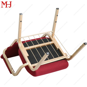 Les chaises d'église avec bras à la sortie de l'usine sont des chaises d'église empilables en métal adaptées à une utilisation dans les salles d'église - Product Image 3