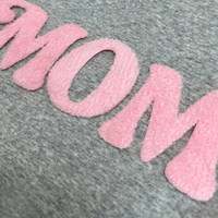Transferts thermiques personnalisés MOM DTF, impression chenille, patchs moelleux et bouffants à repasser, personnalisés pour les vêtements
