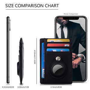Cartera Delgada con Ranura <span class=keywords><strong>para</strong></span> Tarjetas de Crédito e Identificación, con Protección RFID y Espacio <span class=keywords><strong>para</strong></span> AirTag, Función de Localización, Venta <span class=keywords><strong>al</strong></span> <span class=keywords><strong>Por</strong></span> <span class=keywords><strong>Mayor</strong></span> de Fábrica - Product Image 6