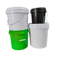 Seau à peinture en PP recyclable de qualité alimentaire carré en gros avec couvercle, couleur et logo personnalisés