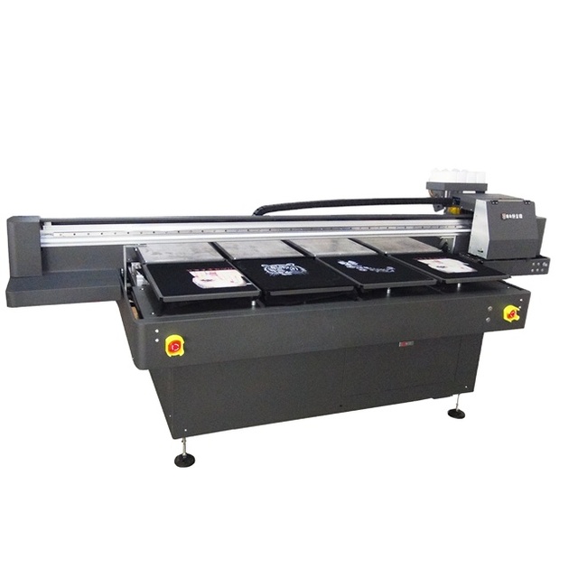 New C M Y K W 5 Colors Digital Inkjet Flatbed T-shirt Printer for Garment DTG Printing Equipment