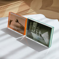 Cadre de présentation vertical rectangulaire en acrylique de haute qualité et haute transparence, mini ornements de table, impression giclée personnalisée faite à la main, UV