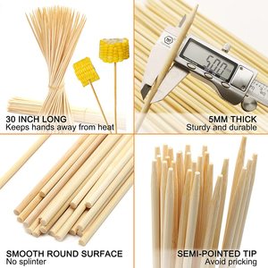 Que Tiêu Chuẩn Xuất Khẩu Nướng Xốp Dày 5Mm Môi Trường Xiên Tre Gỗ Để Cắm Trại Và Cắm Trại - Product Image 3