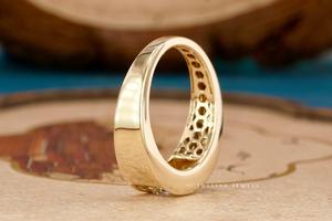 Anillo de moda con diseño geométrico moderno y hexagonal, con piedra preciosa brillante, elegante y cómodo para hombre, para uso diario. - Product Image 5