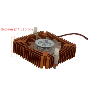 55mm 2 PINグラフィックス冷却ファンアルミゴールドヒートシンククーラーパソコン部品ファンクーラー - Product Image 2