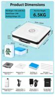 Nouvelle Machine de Mahjong Américain de Luxe Portable Entièrement Automatique pour 4 Joueurs, Idéale pour les Sorties, les Voyages et les Fêtes, avec Batterie Externe, Légère et Pliable