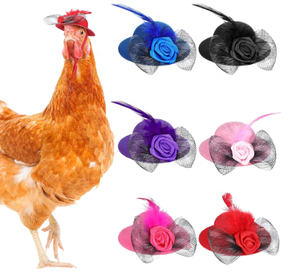 Topi Kostum Unggas Lucu 6-Potong dengan Tali yang Dapat Disesuaikan, Bergaya, untuk Ayam Jago, Bebek, Burung Beo, dan Ayam Betina - Product Image 1
