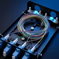 XINHAOZE Mini 8 Port LC Duplex Singlemode Fiber Optic Terminal Box dengan Casing Logam untuk Penggunaan Desktop Wall Mount FTTD