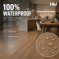 Revêtement de sol en vinyle à clipser HM SPC motif chêne, étanche, surface durable pour la rénovation résidentielle, approvisionnement en gros OEM