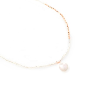 Milskye elegante joyería 925 plata esterlina 18K chapado en oro barroco perla mini Pepita collar de cuentas - Product Image 5