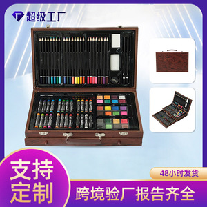 ชุดศิลปะไม้ 140 ชิ้น อุปกรณ์วาดภาพสำหรับเด็ก กล่องของขวัญพร้อมดินสอ สีเทียน สี แปรง ชุดวาดภาพ - Product Image 5