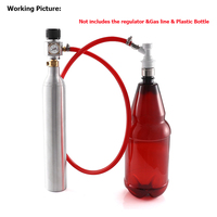Bouteille de CO2 vide de 0,6 L en aluminium, réservoir de CO2 pour soda avec valve TR21-4, eau fraîche gazeuse, recharge de boisson gazeuse, fabrication de soda à domicile