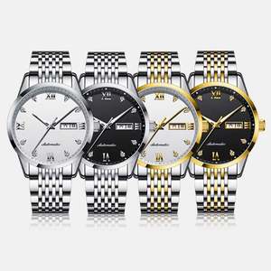 Relojes Mecánicos de Oro al por Mayor para Hombre, Reloj Automático de Doble Fecha con Moissanita, Reloj de Pulsera de Lujo Luminoso e Impermeable - Product Image 6
