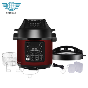 Nuova Pentola a Pressione Elettrica <span class=keywords><strong>in</strong></span> Acciaio Inox 5L con Controllo Intelligente del Tempo, 2 <span class=keywords><strong>in</strong></span> 1 <span class=keywords><strong>Friggitrice</strong></span> <span class=keywords><strong>ad</strong></span> <span class=keywords><strong>Aria</strong></span> per Cucina, Hotel e Casa - Product Image 2