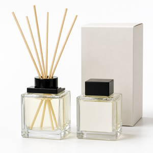 50 ml Kare Cam Çubuklu Oda Kokusu Seti, Siyah Kapaklı - Product Image 5