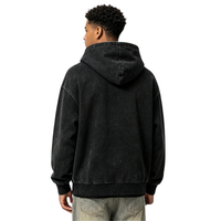 Sweat-shirt à capuche surdimensionné personnalisé avec logo, 350 GSM, effet délavé, impression numérique vintage, streetwear pour hommes, sweat-shirt à capuche déchiré