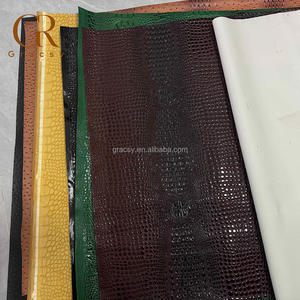 <span class=keywords><strong>Cuir</strong></span> synthétique PU PVC texturé imitation peau d'autruche et de crocodile de haute qualité pour canapé, vêtement et textile de maison extensible – Vente en gros - Product Image 2