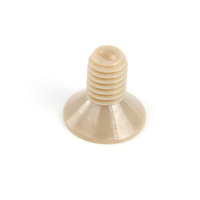 Vis DIN 7991 PEEK, couleur naturelle, plastique, tête hexagonale fraisée, vis isolantes à tête plate