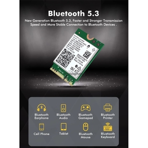 การ์ดไร้สาย <span class=keywords><strong>AX210</strong></span>ใหม่ล่าสุดสำหรับ WIFI6E AX210NGW <span class=keywords><strong>Intel</strong></span> 3แบนด์5374Mbps M.2การ์ด WIFI NGFF BT5.3 - Product Image 3