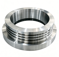 Service de fraisage de grandes brides robustes |   Bride en acier forgé CNC OEM pour les secteurs minier, cimentier et des systèmes sous pression
