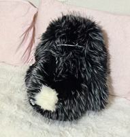 Peluche Lapin Noir Doux et Moelleux, Poupée Lapin Noir Kawaii, Peluche Animale pour Enfants