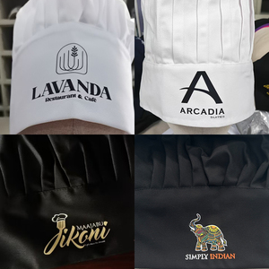 Cappello <span class=keywords><strong>da</strong></span> <span class=keywords><strong>cucina</strong></span> in cotone bianco e nero, - Product Image 4