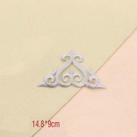 Patch thermocollant géométrique doré et argenté pas cher pour robe de danse COS, accessoires de broderie, autocollant nuage
