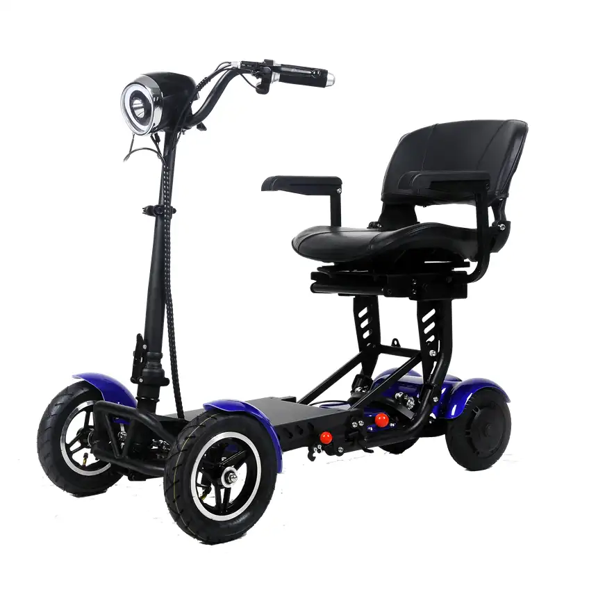 경량 4 휠 접이식 전기 장애인 이동성 스쿠터 노인 전기 스쿠터