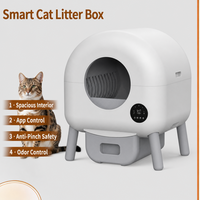Bac à litière automatique entièrement fermé pour chat, autonettoyant, avec système anti-odeurs, grande capacité pour chats de grande taille