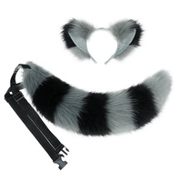 Ensemble serre-tête et queue de renard Leton, en peluche, style KC, accessoires de cosplay Lolita pour femmes adultes