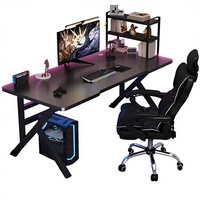 Escritorio de Computadora de Madera Personalizado, Superficie de Escritorio para el Hogar, Silla de Juego para Esports, Oficina, Estudio Minimalista, Escritorio para Escribir, Modelo con Patrón de Fibra de Carbono