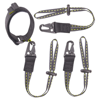 Sangle en cuir personnalisée WS02 Strap-It, rouge, 2 pieds, légère, format compact, design monobloc