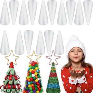 White Foam Cone Kunst handwerk liefert Home DIY Handmade Crafts Project Weihnachts baum