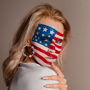 أقراط جديدة لعيد الاستقلال في 4 يوليو، أقراط متدلية على شكل نجمة خماسية وعلم أمريكي، هدية لحفلات يوم الاستقلال - Product Image 5