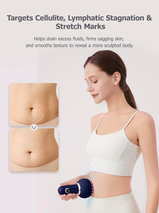 Appareil de massage corporel électrique sans fil Guasha, brosse à micro-courant pulsé, chaleur et vibrations, anti-cellulite, masseur abdominal - Product Image 4