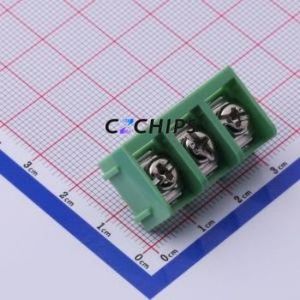 DBT50P-9.5-3P-GN-P Barrier Terminal Block Through hole Component (THT),P=9.5mm Connector Three Sides 9.5mm 1x3P Straight Pin - Product Image 1