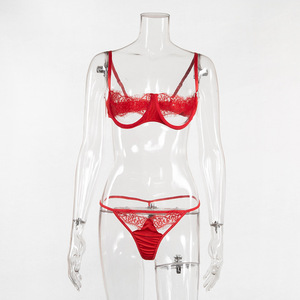 2023 vendita calda scava fuori il reggiseno di pizzo slip imposta biancheria sexy per le giovani ragazze hot trasparente sexy lingerie - Product Image 6