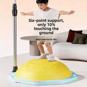 Palla per Equilibrio Semicircolare in PVC Rinforzata con Pedale Antiscivolo JH-9981 per Yoga, Pilates e Fitness Domestico - Product Image 3